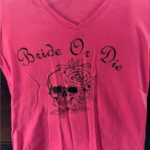 Gildan Pink Heavy Cotton V-Neck T-Shirt